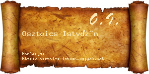 Osztoics István névjegykártya